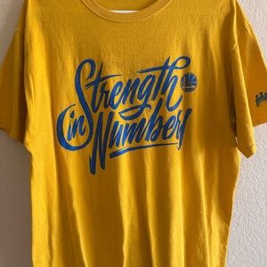 Golden State Warriors Yellow 'Strength in Numbers' T-Shirt